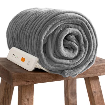Heated Blanket Electric Throw 50''X60''- Soft Silky Plush Electric Blanket with 4 Heating Level & 3 Hour Auto Off Heating Blanket, ETL Certified Machine Washable (Green)